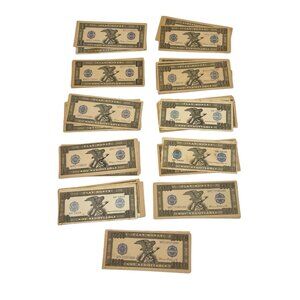 VTG Whitman Publishing Play Money 1950’s 11 Denominations 59 Bills Ephemera